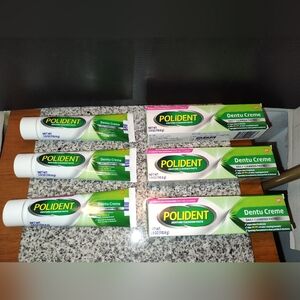 3 Polident Denture Creme Daily Cleanser Paste.